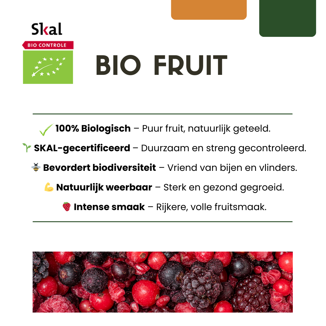 Zoete oogst trio – biologische fruittoppers voor tuin of balkon